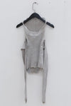 marc le bihan off shoulder long sleeve top 26958 E23 gray